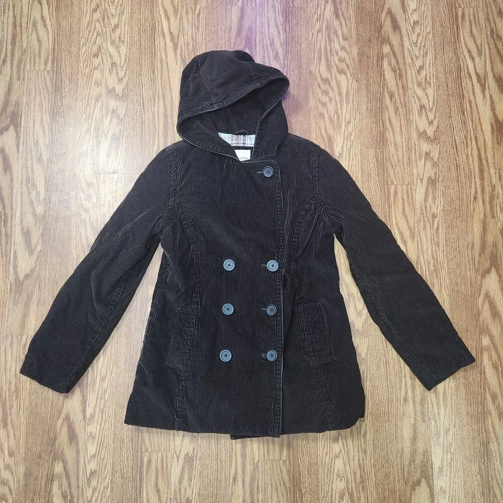 Sonoma Life+Style Corduroy Blazer Jacket Womens Size S Dark Brown Cotton Pockets - Picture 1 of 14